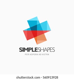 Modern colorful abstract vector logo or element design. Best for identity and logotypes. Simple shape.
