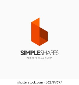 Modern colorful abstract vector logo or element design. Best for identity and logotypes. Simple shape.