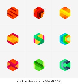 Modern colorful abstract vector logo or element design. Best for identity and logotypes. Simple shape.