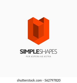 Modern colorful abstract vector logo or element design. Best for identity and logotypes. Simple shape.