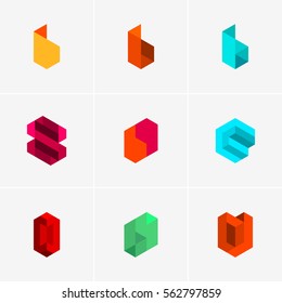 Diseño de elementos o logotipo vectorial abstracto moderno y colorido. Mejor para identidades y lotipos. Forma simple.