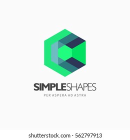 Modern colorful abstract vector logo or element design. Best for identity and logotypes. Simple shape.