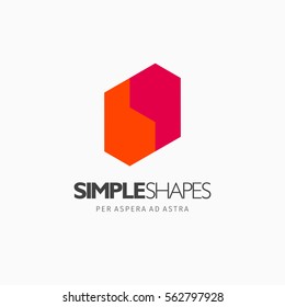 Modern colorful abstract vector logo or element design. Best for identity and logotypes. Simple shape.
