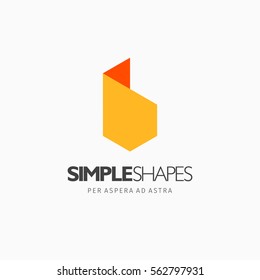 Modern colorful abstract vector logo or element design. Best for identity and logotypes. Simple shape.
