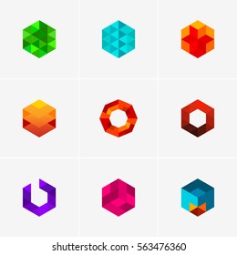 Modern colorful abstract vector logo or element design. Best for identity and logotypes. Simple shape.