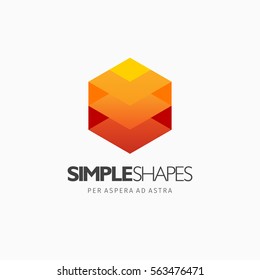 Modern colorful abstract vector logo or element design. Best for identity and logotypes. Simple shape.