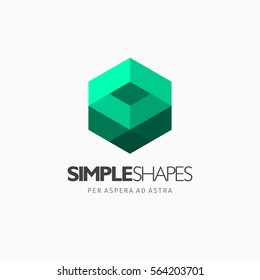 Modern colorful abstract vector logo or element design. Best for identity and logotypes. Simple shape.