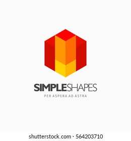 Modern colorful abstract vector logo or element design. Best for identity and logotypes. Simple shape.
