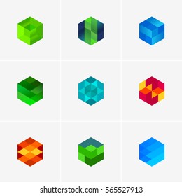Diseño de elementos o logotipo vectorial abstracto moderno y colorido. Mejor para identidades y lotipos. Forma simple.