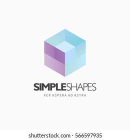 Modern colorful abstract vector logo or element design. Best for identity and logotypes. Simple shape.