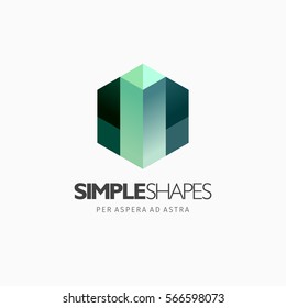 Modern colorful abstract vector logo or element design. Best for identity and logotypes. Simple shape.