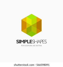 Modern colorful abstract vector logo or element design. Best for identity and logotypes. Simple shape.