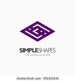 Modern colorful abstract vector logo or element design. Best for identity and logotypes. Simple shape.

