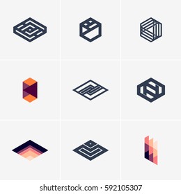Modern colorful abstract vector logo or element design. Best for identity and logotypes. Simple shape.
