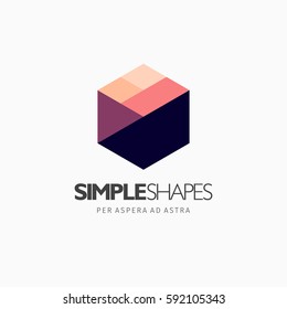 Modern colorful abstract vector logo or element design. Best for identity and logotypes. Simple shape.
