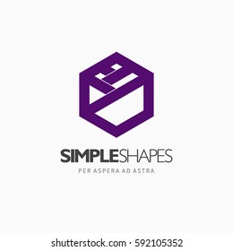 Modern colorful abstract vector logo or element design. Best for identity and logotypes. Simple shape.

