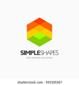 Modern colorful abstract vector logo or element design. Best for identity and logotypes. Simple shape.
