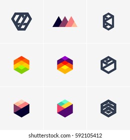 Modern colorful abstract vector logo or element design. Best for identity and logotypes. Simple shape.
