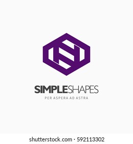 Modern colorful abstract vector logo or element design. Best for identity and logotypes. Simple shape.
