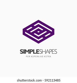 Modern colorful abstract vector logo or element design. Best for identity and logotypes. Simple shape.
