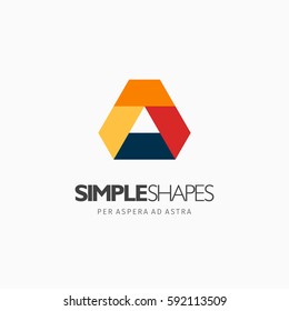Modern colorful abstract vector logo or element design. Best for identity and logotypes. Simple shape.
