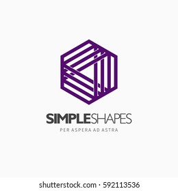 Modern colorful abstract vector logo or element design. Best for identity and logotypes. Simple shape.
