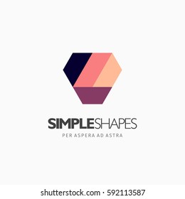 Modern colorful abstract vector logo or element design. Best for identity and logotypes. Simple shape.
