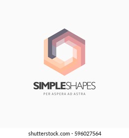Modern colorful abstract vector logo or element design. Best for identity and logotypes. Simple shape.
