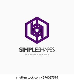 Modern colorful abstract vector logo or element design. Best for identity and logotypes. Simple shape.
