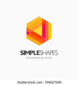 Modern colorful abstract vector logo or element design. Best for identity and logotypes. Simple shape.
