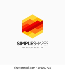 Modern colorful abstract vector logo or element design. Best for identity and logotypes. Simple shape.
