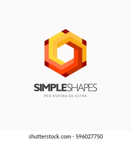 Modern colorful abstract vector logo or element design. Best for identity and logotypes. Simple shape.
