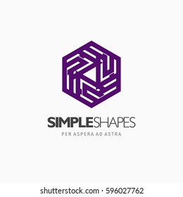 Modern colorful abstract vector logo or element design. Best for identity and logotypes. Simple shape.
