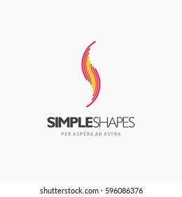 Modern colorful abstract vector logo or element design. Best for identity and logotypes. Simple shape.
