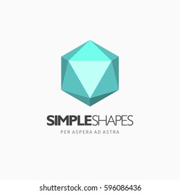 Modern colorful abstract vector logo or element design. Best for identity and logotypes. Simple shape.
