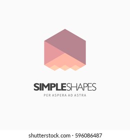 Modern colorful abstract vector logo or element design. Best for identity and logotypes. Simple shape.
