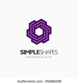 Modern colorful abstract vector logo or element design. Best for identity and logotypes. Simple shape.
