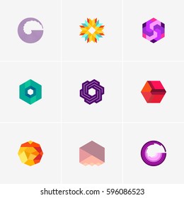 Modern colorful abstract vector logo or element design. Best for identity and logotypes. Simple shape.
