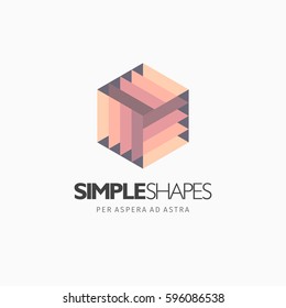 Modern colorful abstract vector logo or element design. Best for identity and logotypes. Simple shape.
