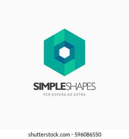 Modern colorful abstract vector logo or element design. Best for identity and logotypes. Simple shape.
