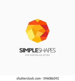 Modern colorful abstract vector logo or element design. Best for identity and logotypes. Simple shape.
