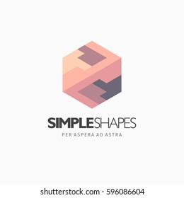 Modern colorful abstract vector logo or element design. Best for identity and logotypes. Simple shape.
