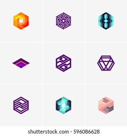 Modern colorful abstract vector logo or element design. Best for identity and logotypes. Simple shape.

