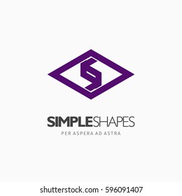 Modern colorful abstract vector logo or element design. Best for identity and logotypes. Simple shape.
