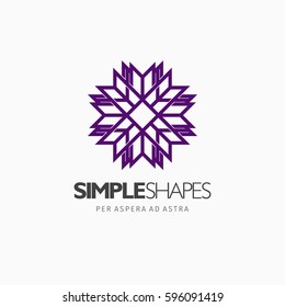 Modern colorful abstract vector logo or element design. Best for identity and logotypes. Simple shape.

