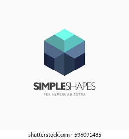 Modern colorful abstract vector logo or element design. Best for identity and logotypes. Simple shape.
