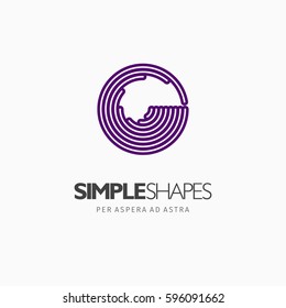 Modern colorful abstract vector logo or element design. Best for identity and logotypes. Simple shape.
