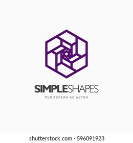 Modern colorful abstract vector logo or element design. Best for identity and logotypes. Simple shape.
