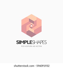 Modern colorful abstract vector logo or element design. Best for identity and logotypes. Simple shape.
