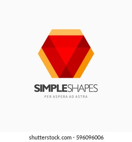 Modern colorful abstract vector logo or element design. Best for identity and logotypes. Simple shape.
